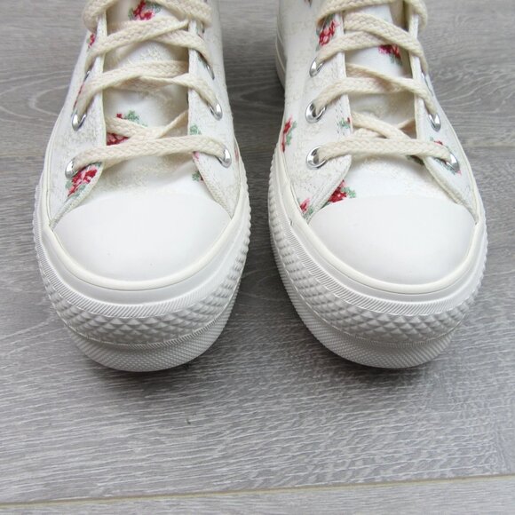 Converse Chuck Taylor Lift Platform Rose Cross Stitch Womens Size 8 NEW - Picture 5 of 15